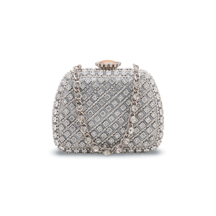 Silver Fancy Clutch P23847