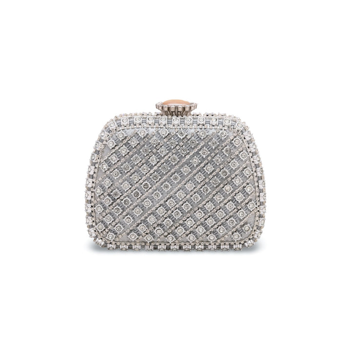 Silver Fancy Clutch P23847