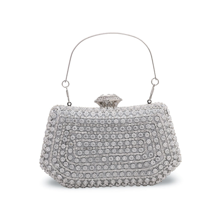 Silver Fancy Clutch P23849