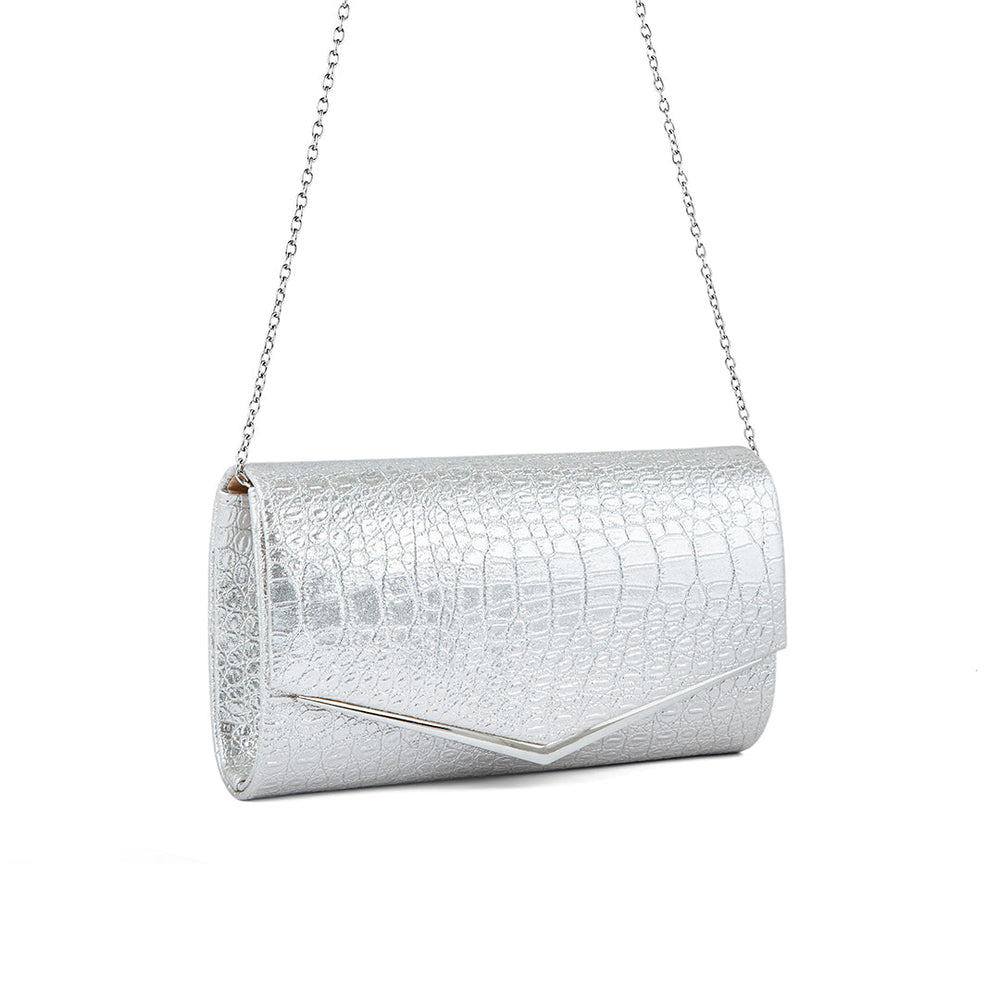Cream Fancy Clutch P24158