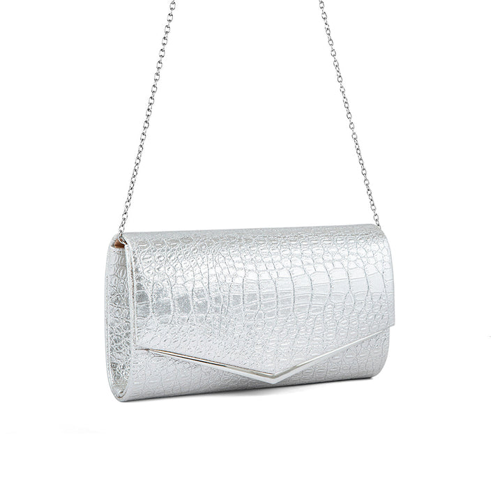 Cream Fancy Clutch P24158