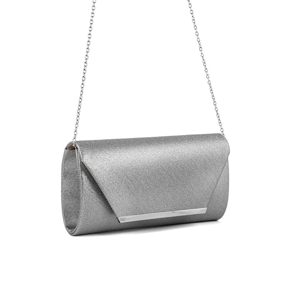 Grey Fancy Clutch P24167