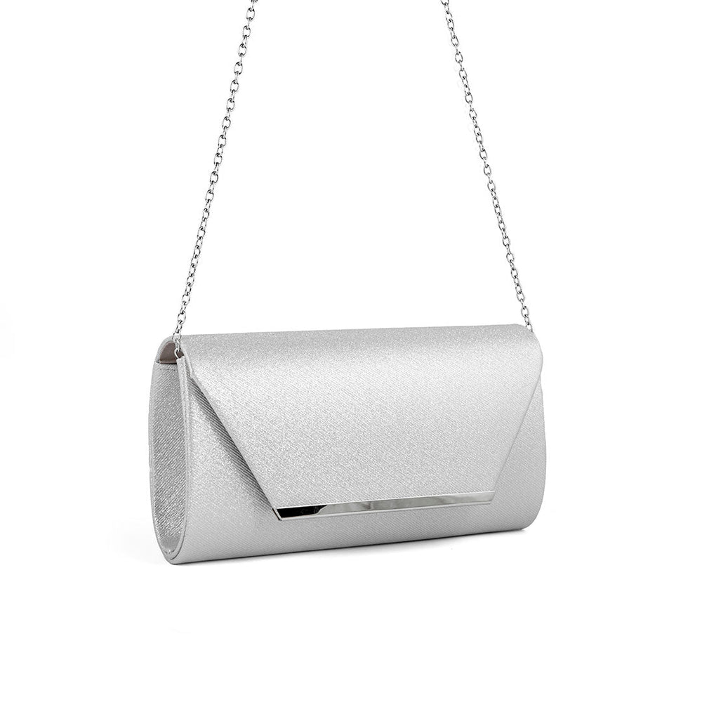 Silver Fancy Clutch P24167
