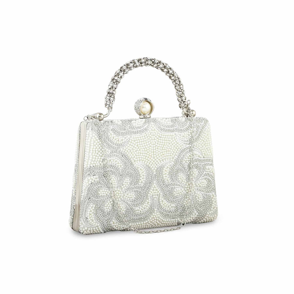 Silver Bridal Clutch p24255