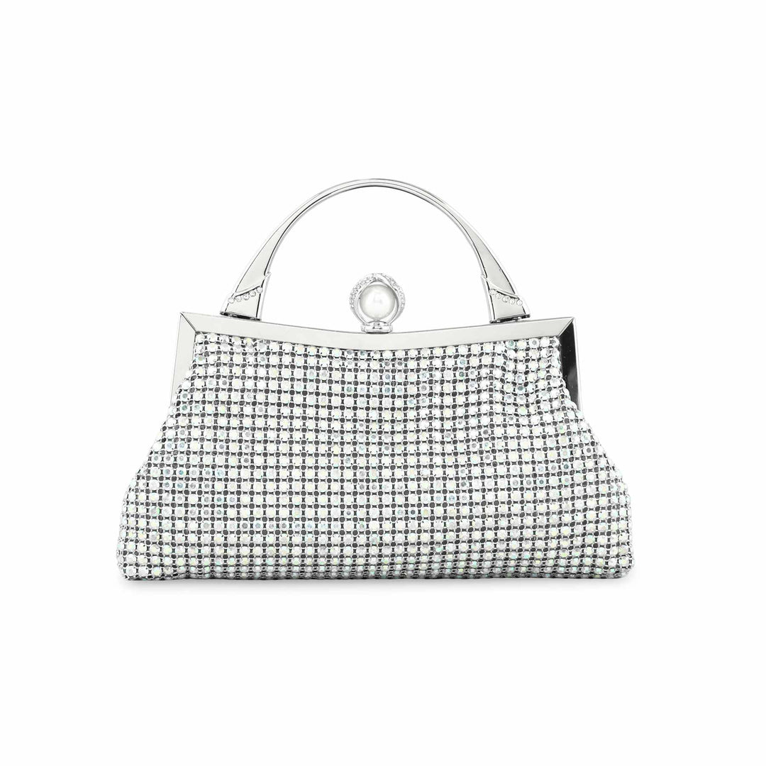 AB Silver Bridal Clutch p24272