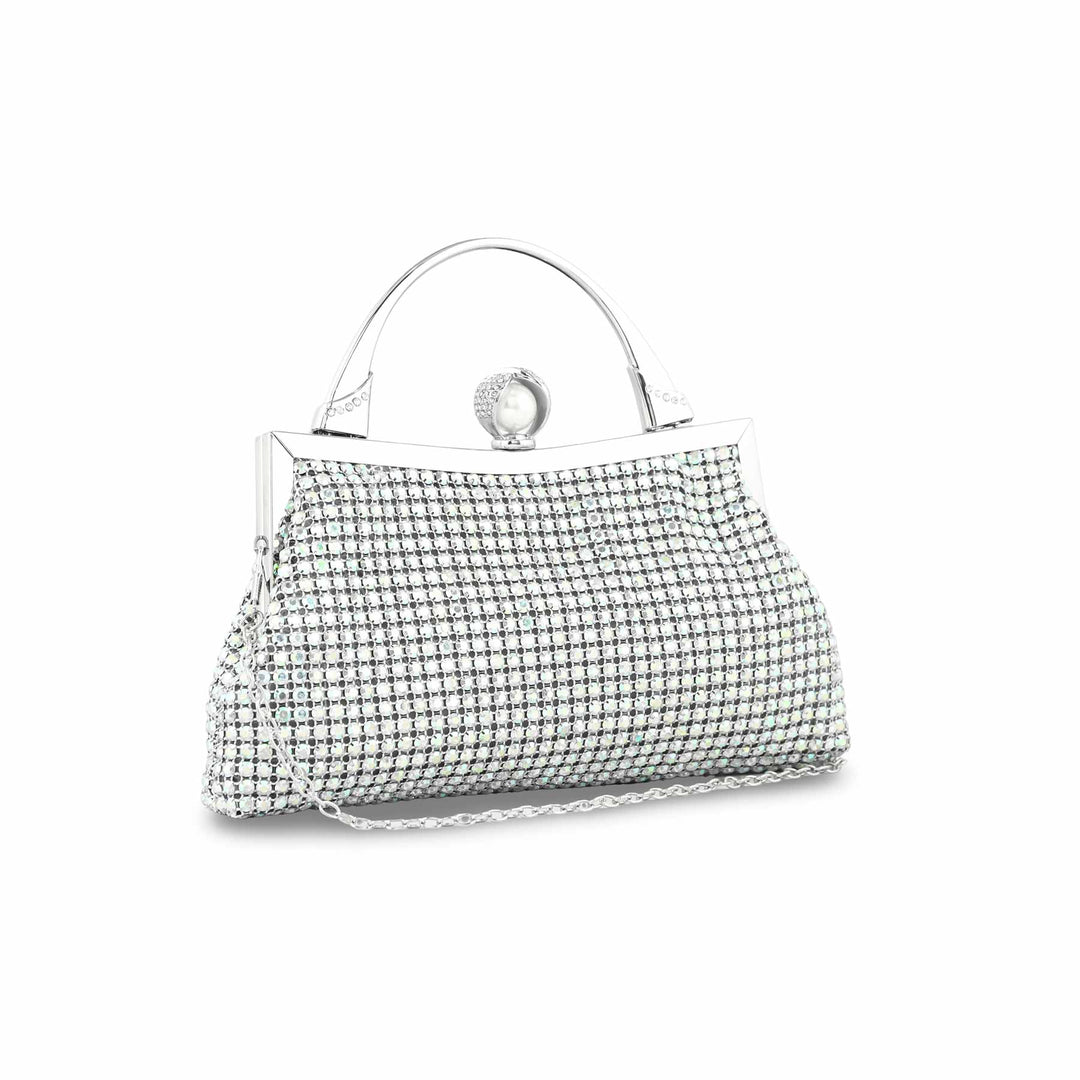 AB Silver Bridal Clutch p24272
