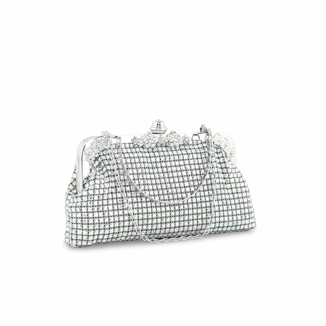 AB Silver Women Bridal Clutch p24274