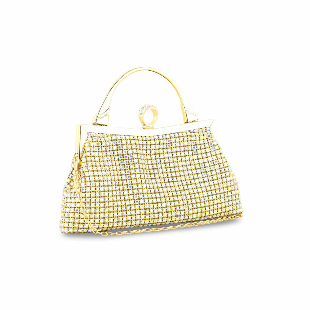 AB Golden Bridal Clutch P24309