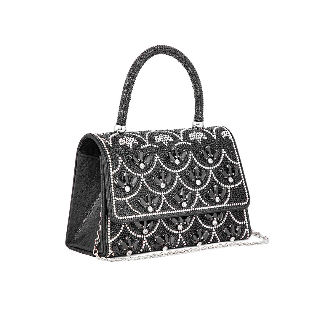 Black Fancy Shoulder Bag P24334