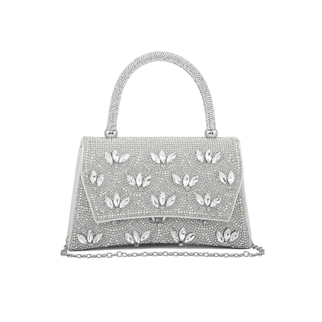 Silver Fancy Shoulder Bag P24335