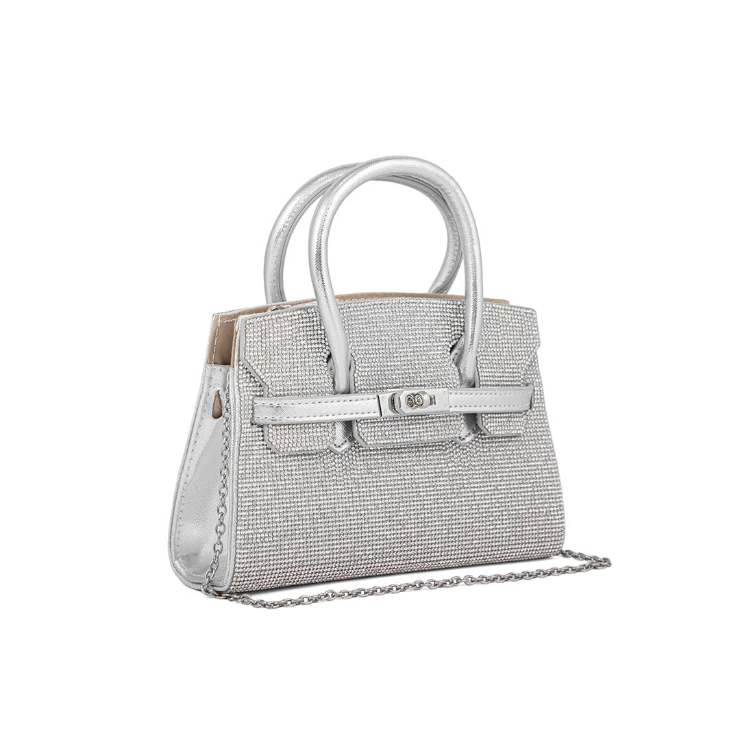 Silver Fancy Shoulder Bag P24337