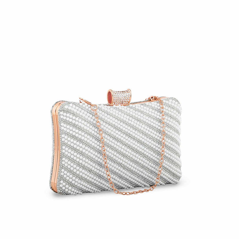 White Bridal Clutch P24355