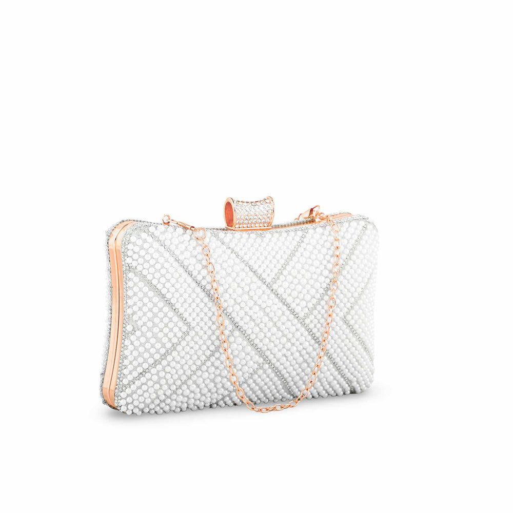 White Bridal Clutch P24357