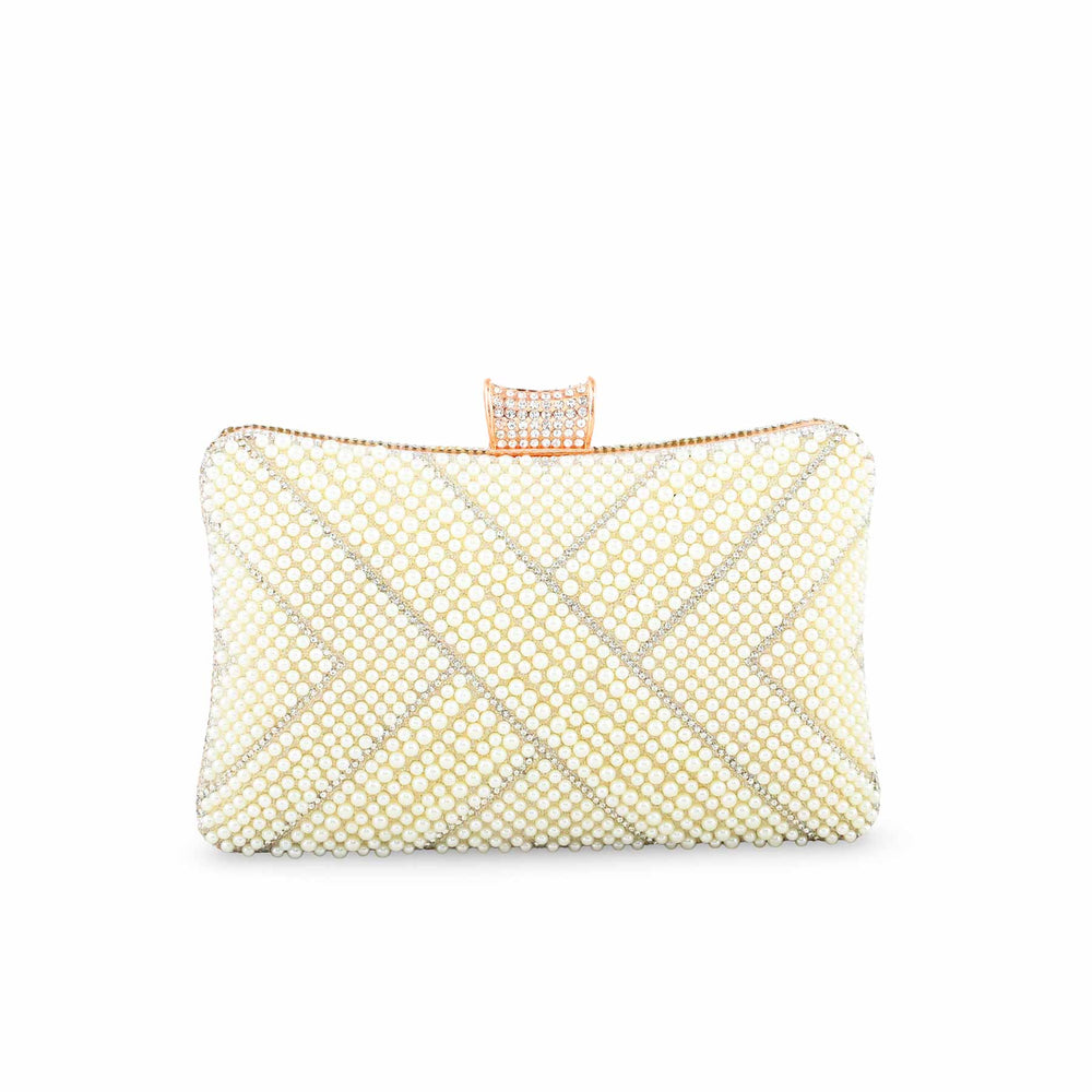 Beige Bridal Clutch P24357