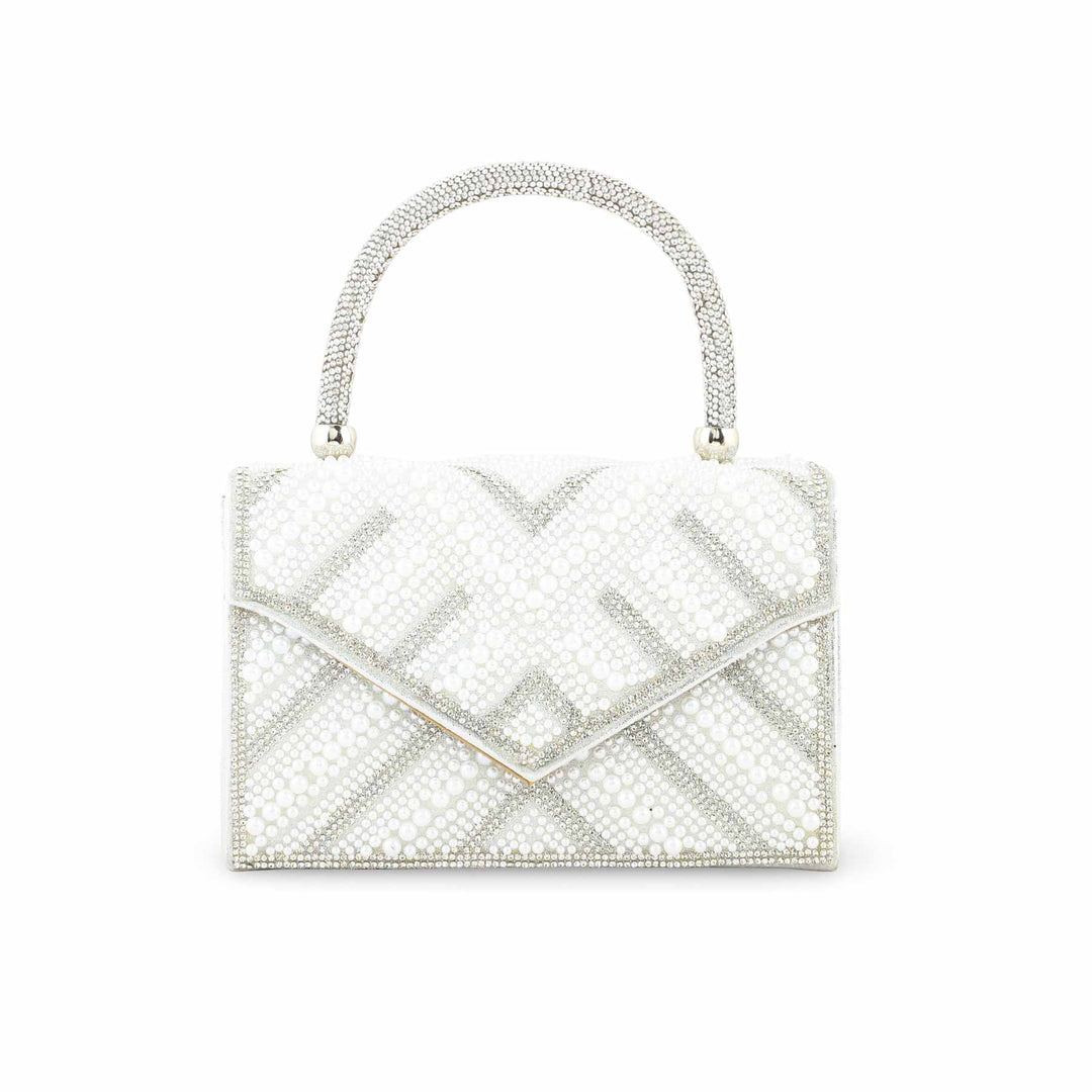 White Bridal Clutch P24366