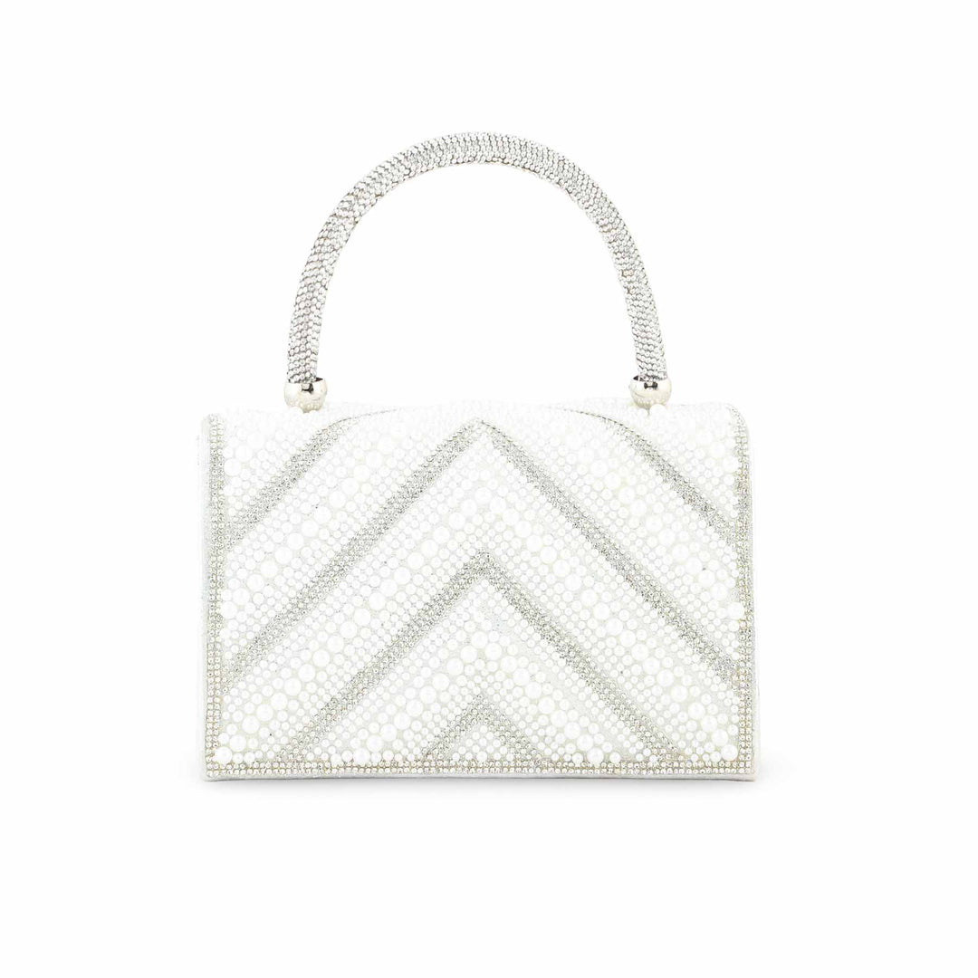 White Bridal Clutch P24366