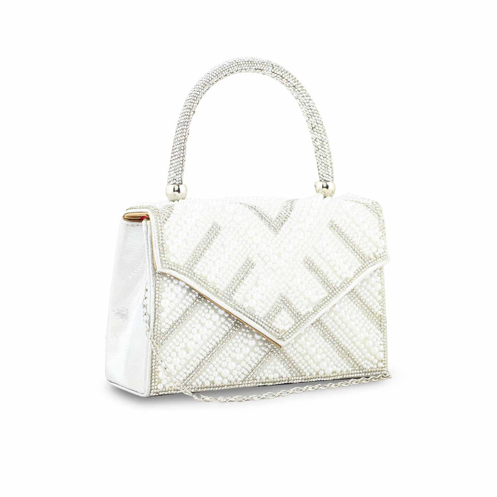White Bridal Clutch P24366