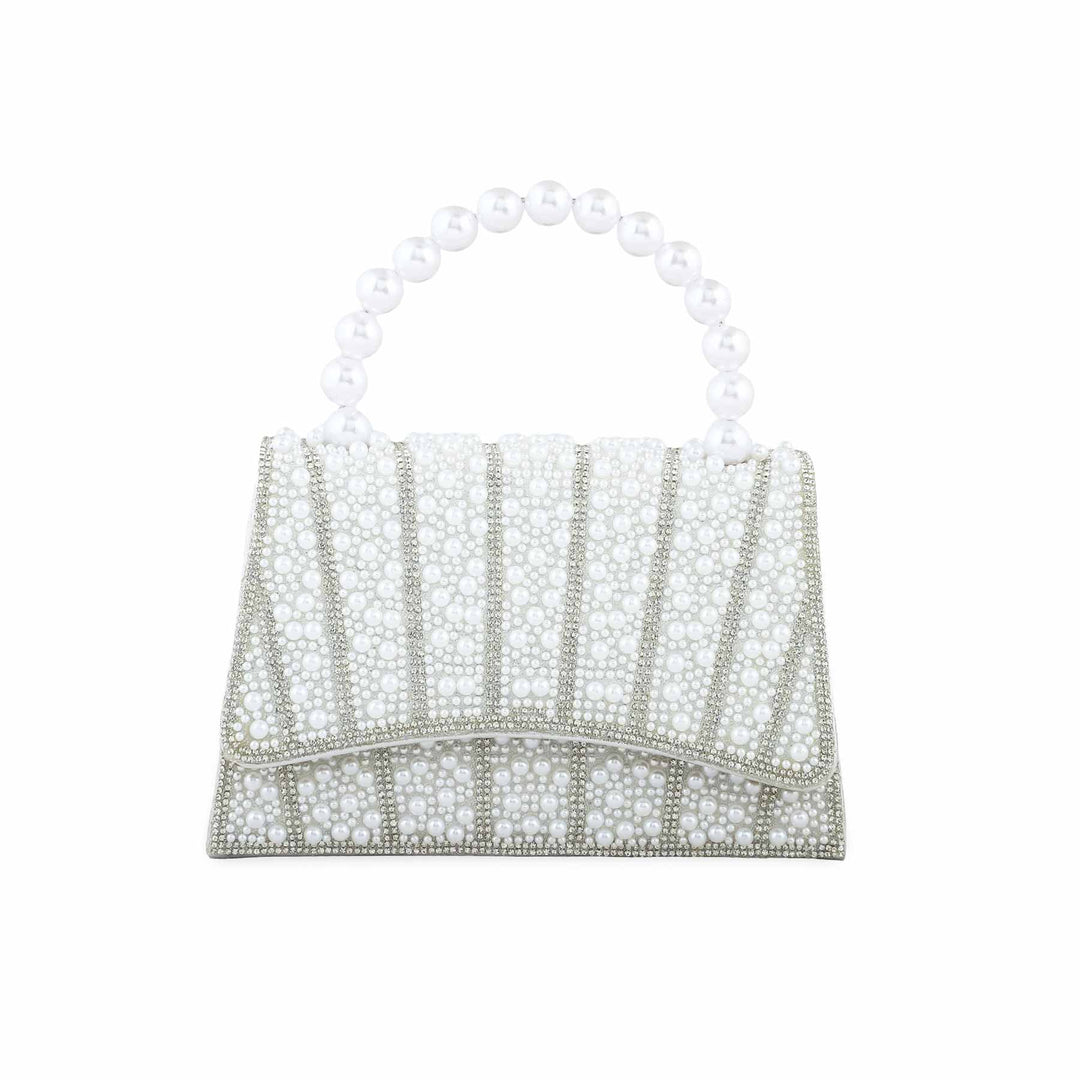 White Bridal Clutch P24367