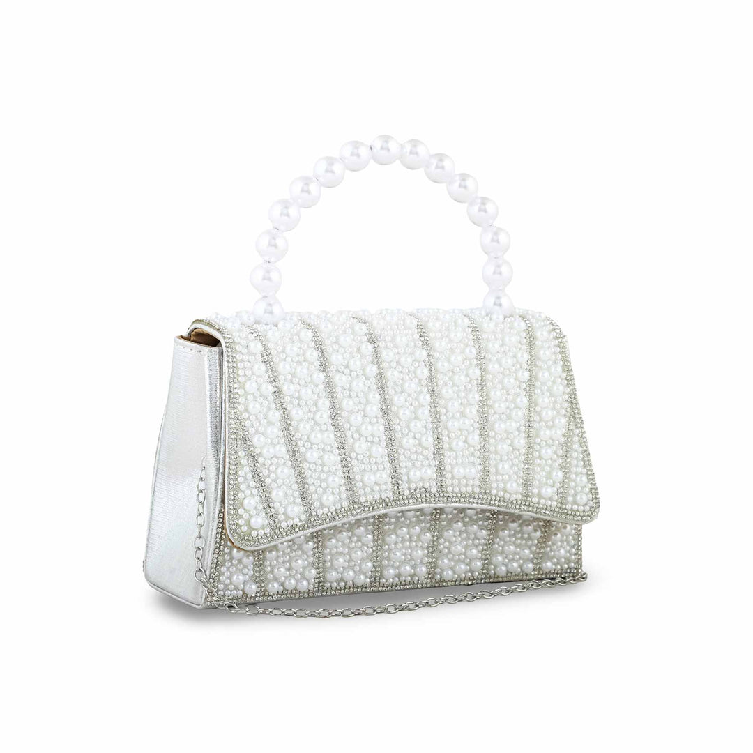 White Bridal Clutch P24367