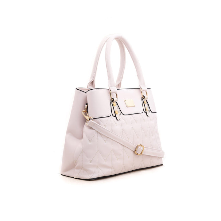 White Formal Hand Bag P35546