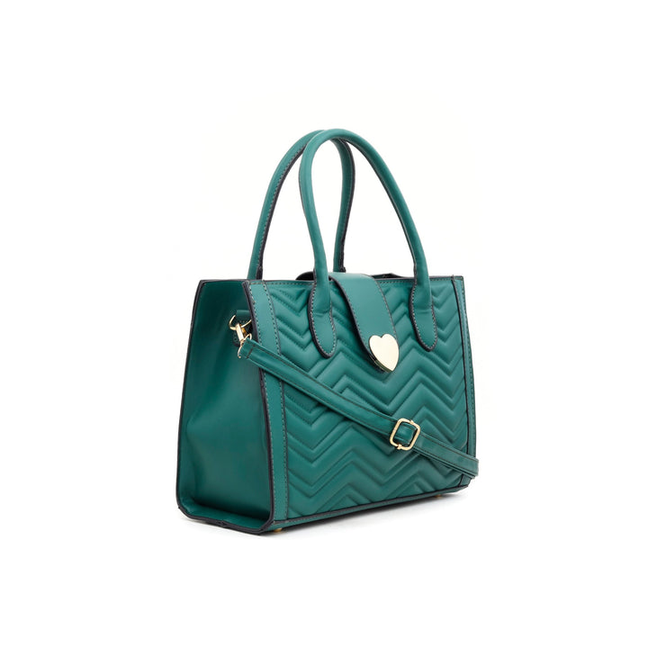 Green Formal Hand Bag P35631