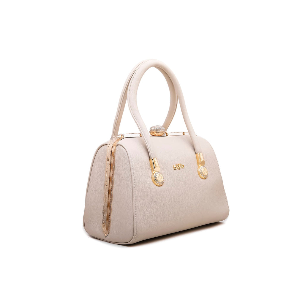 Beige Fancy Hand Bag P35824