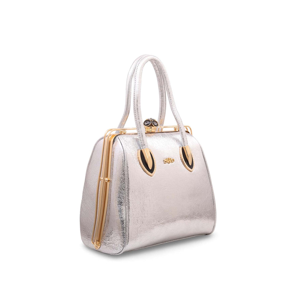 Silver Fancy Hand Bag P35829