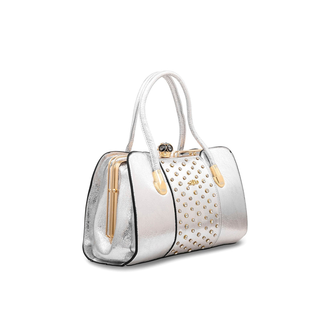 Silver Fancy Hand Bag P35832