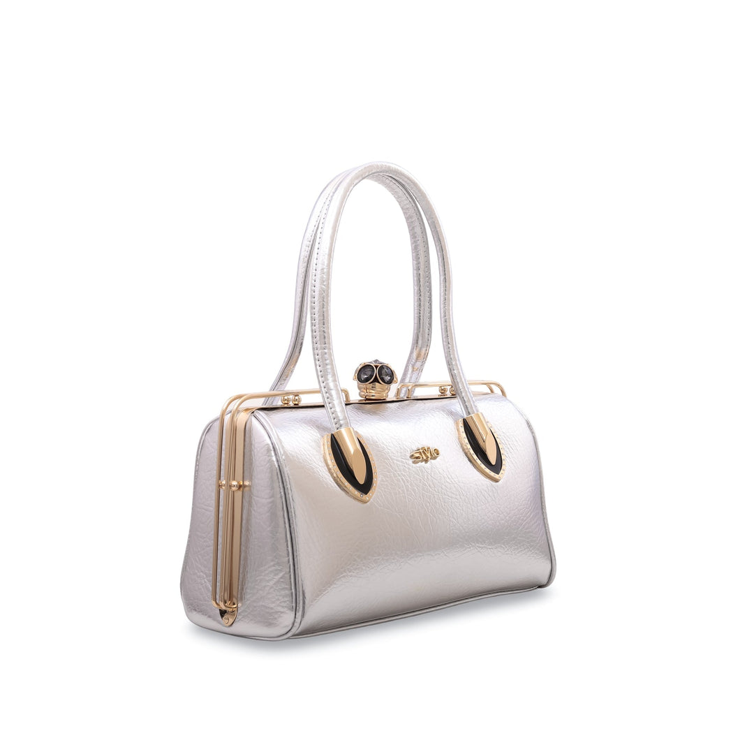 Silver Fancy Hand Bag P35834