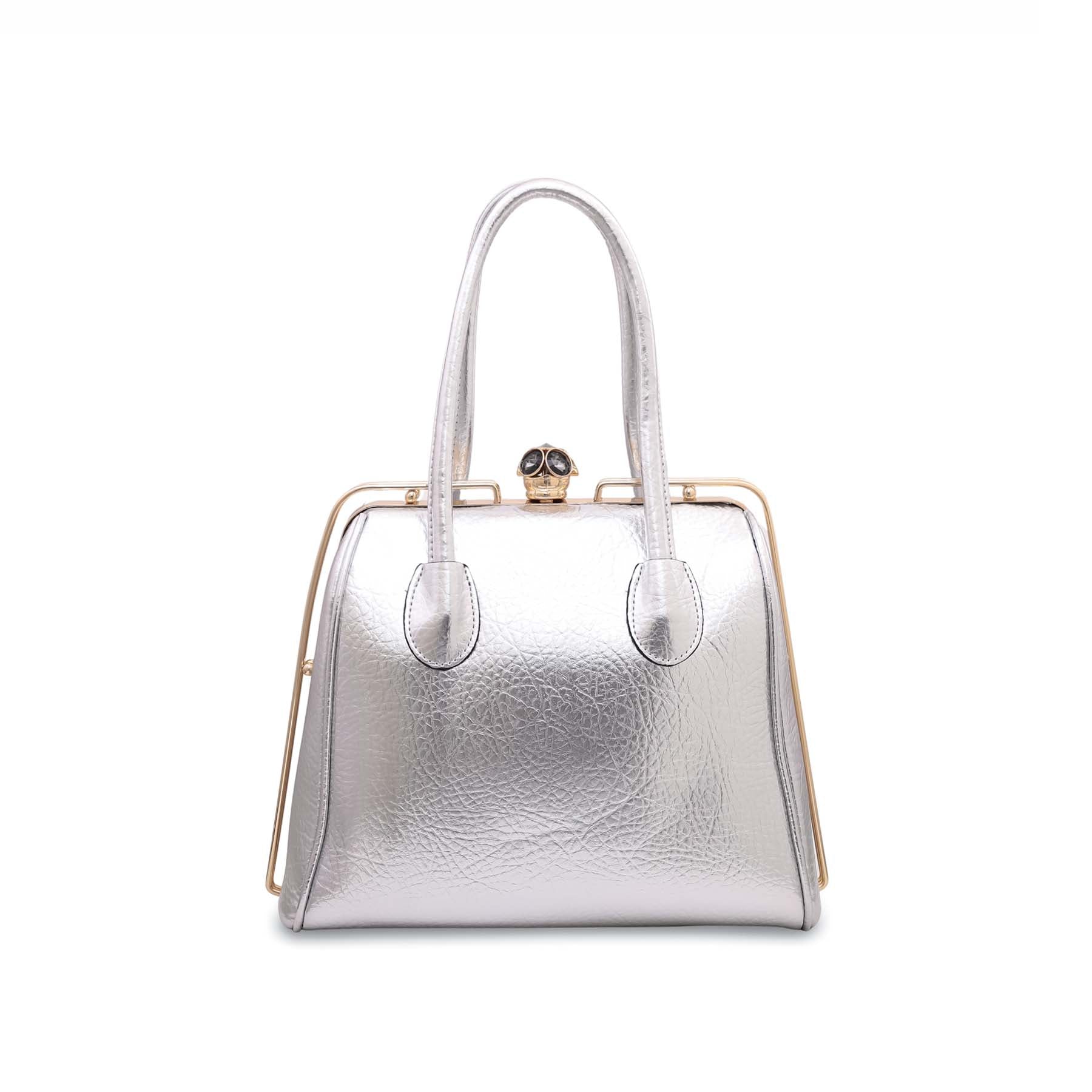 Silver Fancy Hand Bag P35835