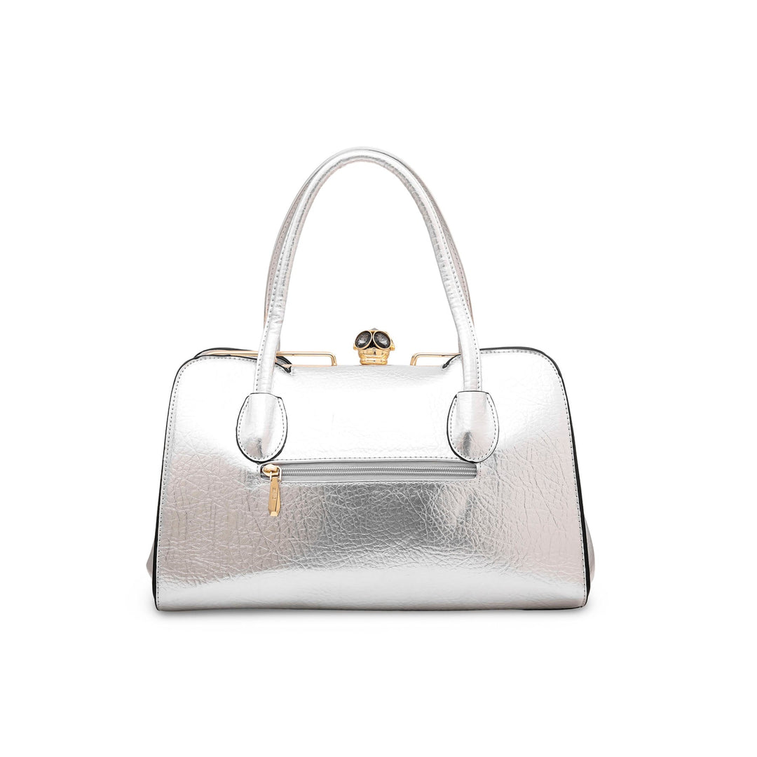 Silver Fancy Hand Bag P35838