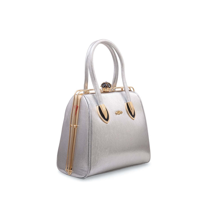 Silver Fancy Hand Bag P35841