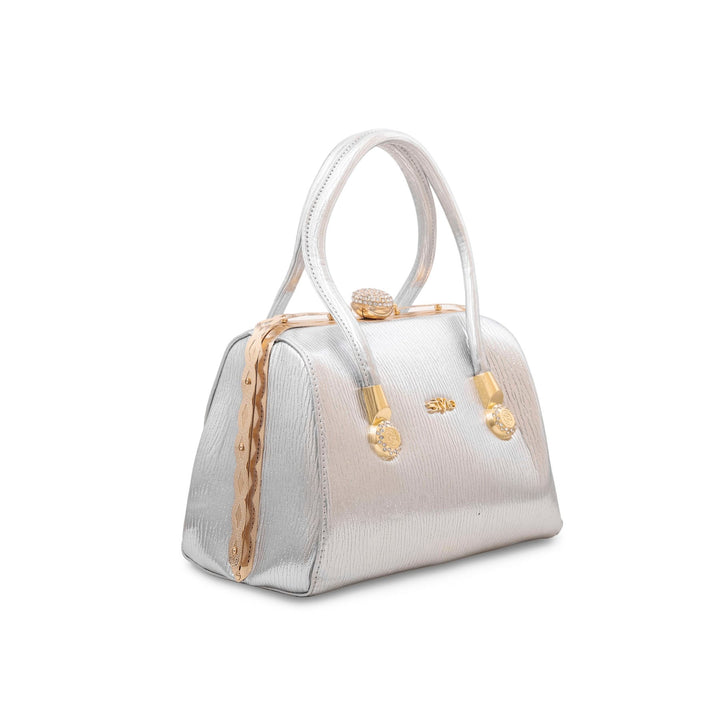 Silver Fancy Hand Bag P35843