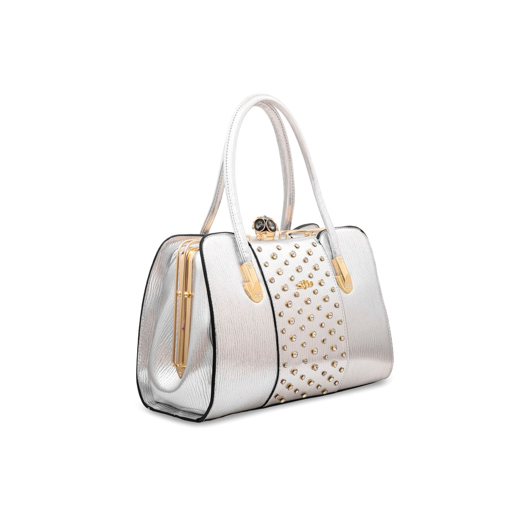 Silver Fancy Hand Bag P35844