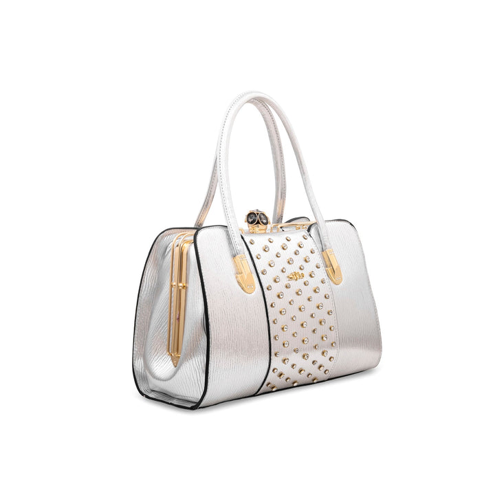 Silver Fancy Hand Bag P35844