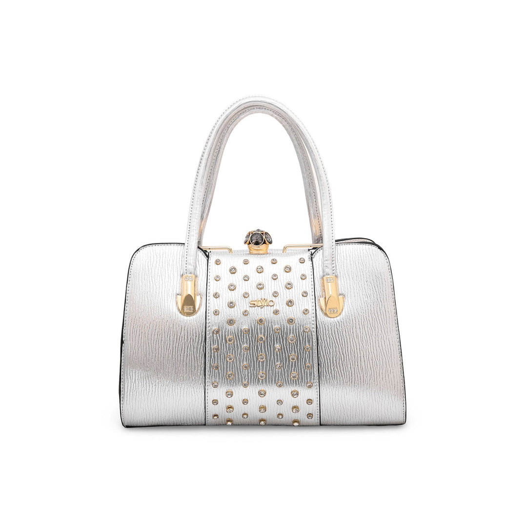 Silver Fancy Hand Bag P35844