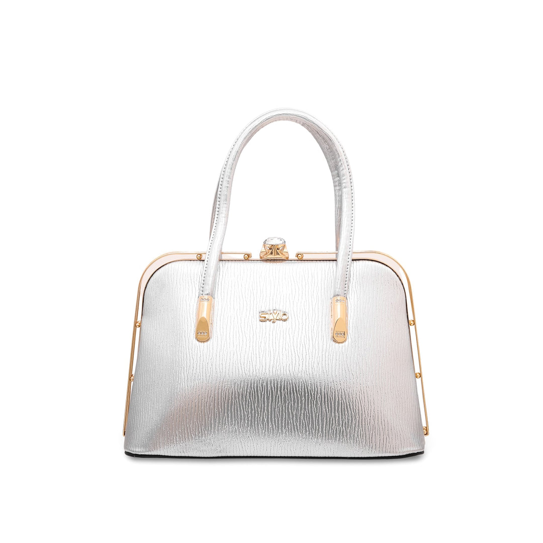Silver Fancy Hand Bag P35845