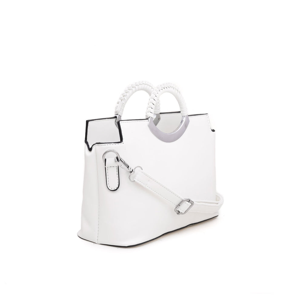 White Formal Hand Bag P35901