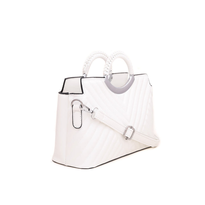 White Formal Hand Bag P35902