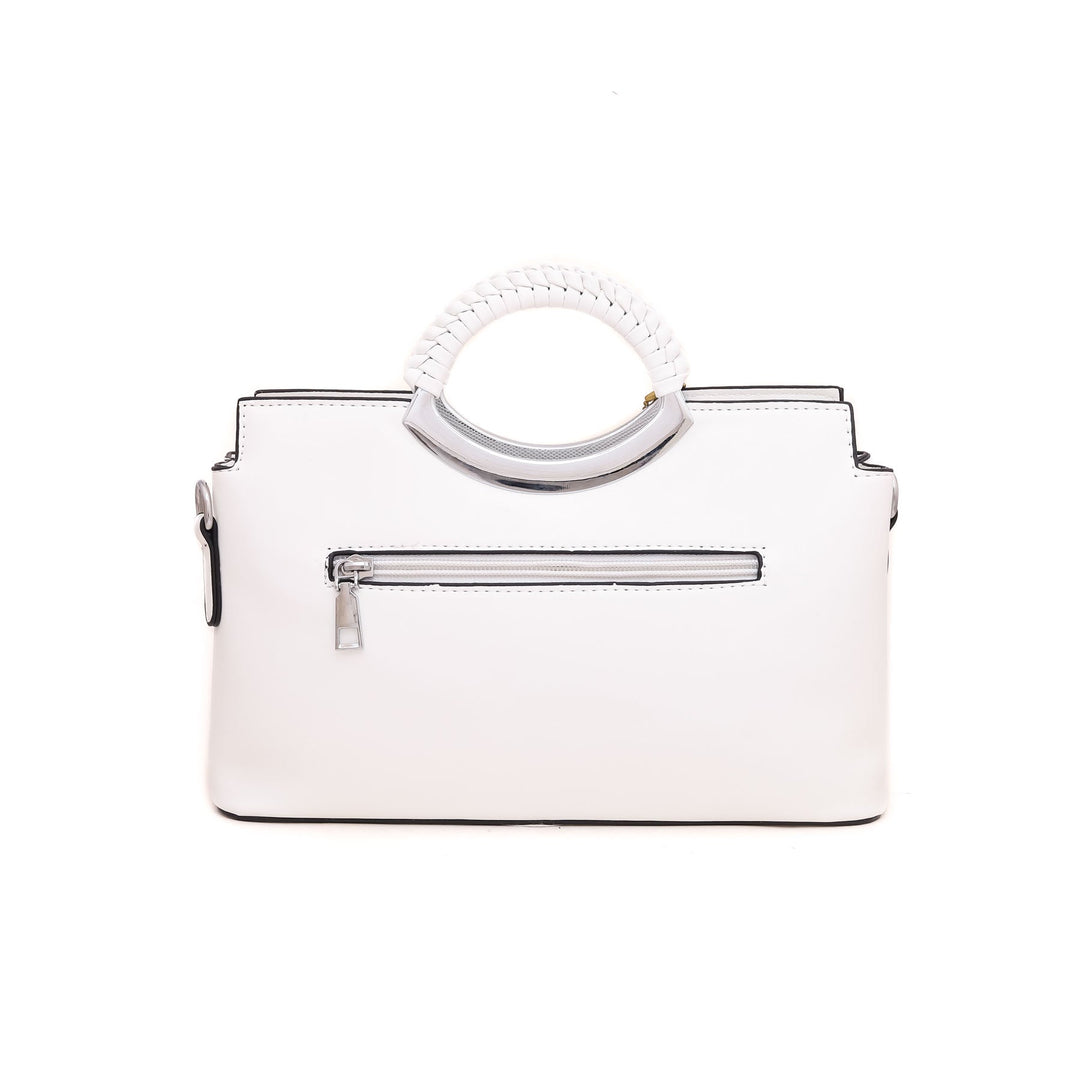 White Formal Hand Bag P35902