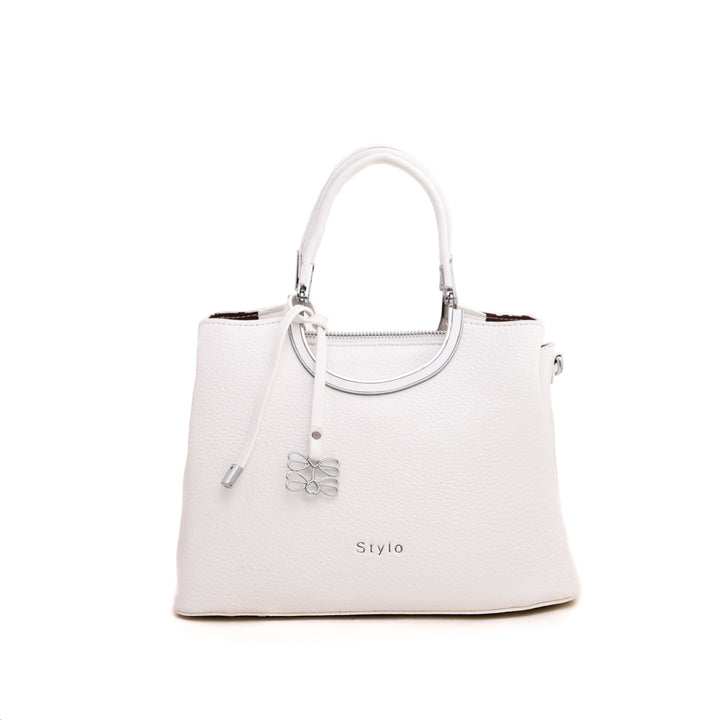 White Formal Hand Bag P35960