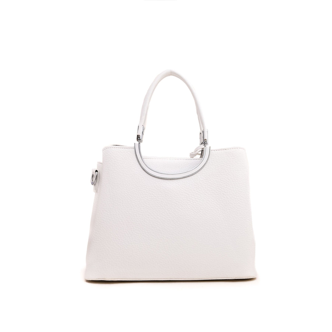 White Formal Hand Bag P35960