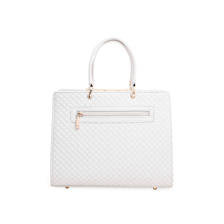 White Formal Hand Bag P36044