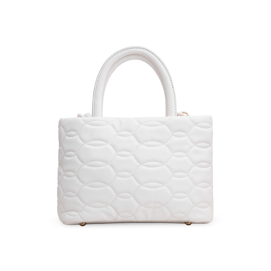 White Formal Hand Bag P36065