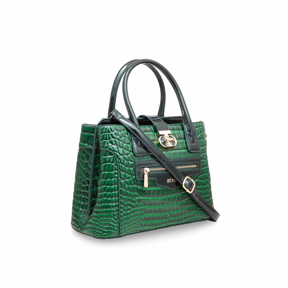 Green Formal Hand Bag P36125