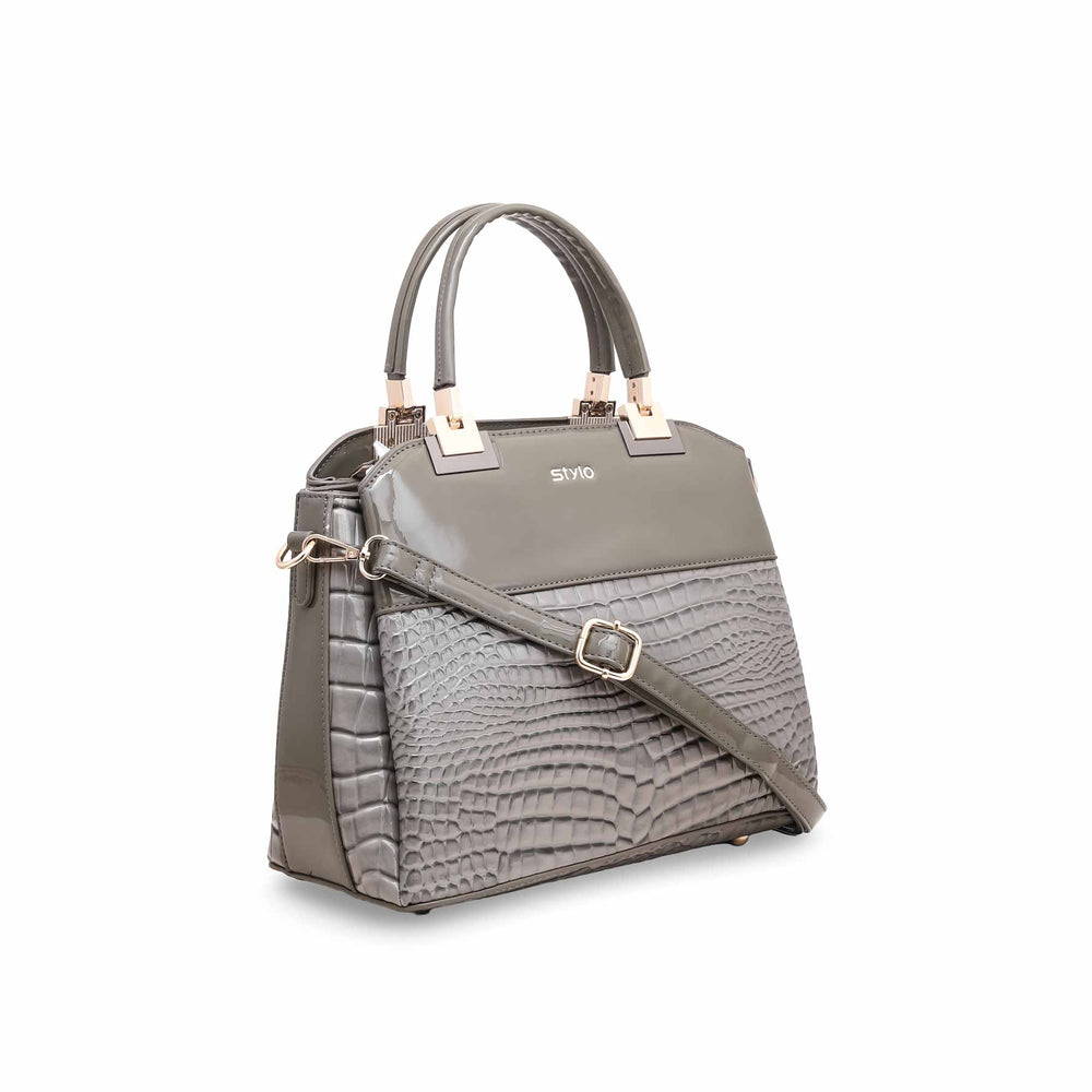 Grey Formal Hand Bag P36126