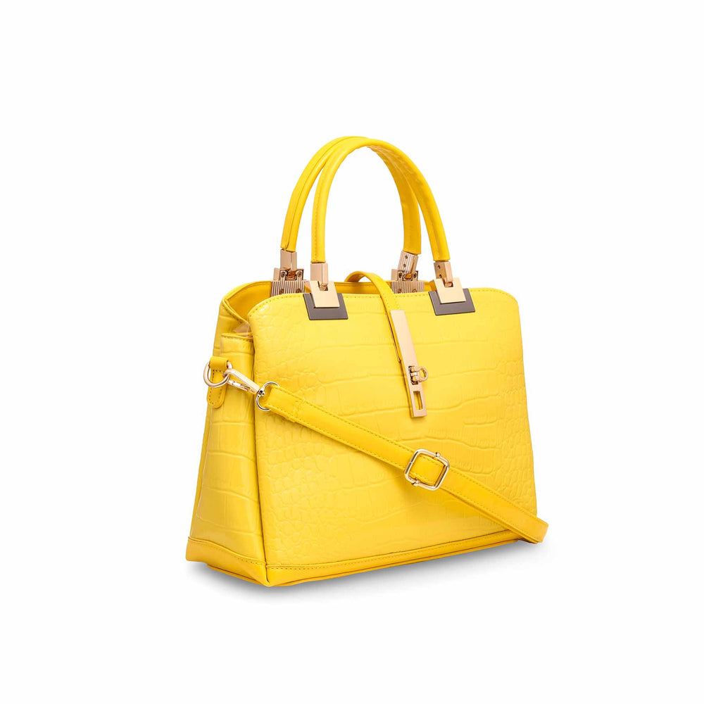 Mustard Formal Hand Bag P36127