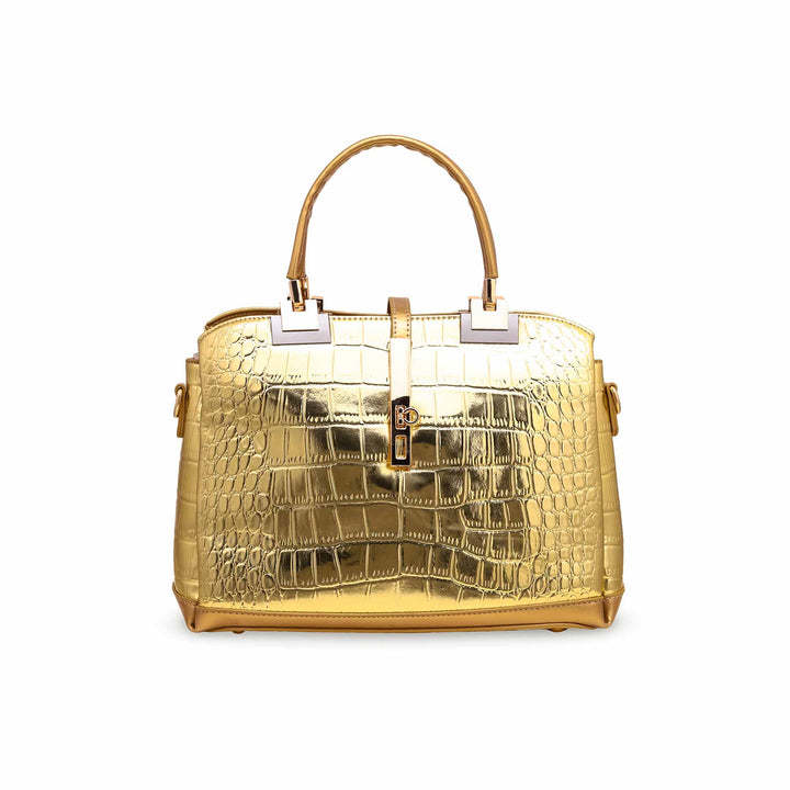 Golden Formal Hand Bag P36127