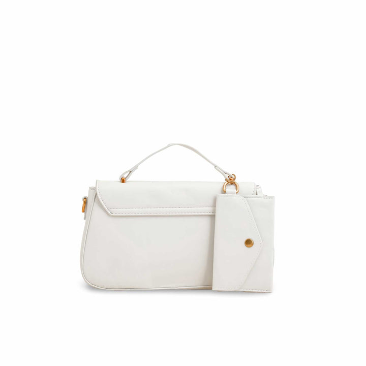 White Formal Shoulder Bag For Ladies P36140