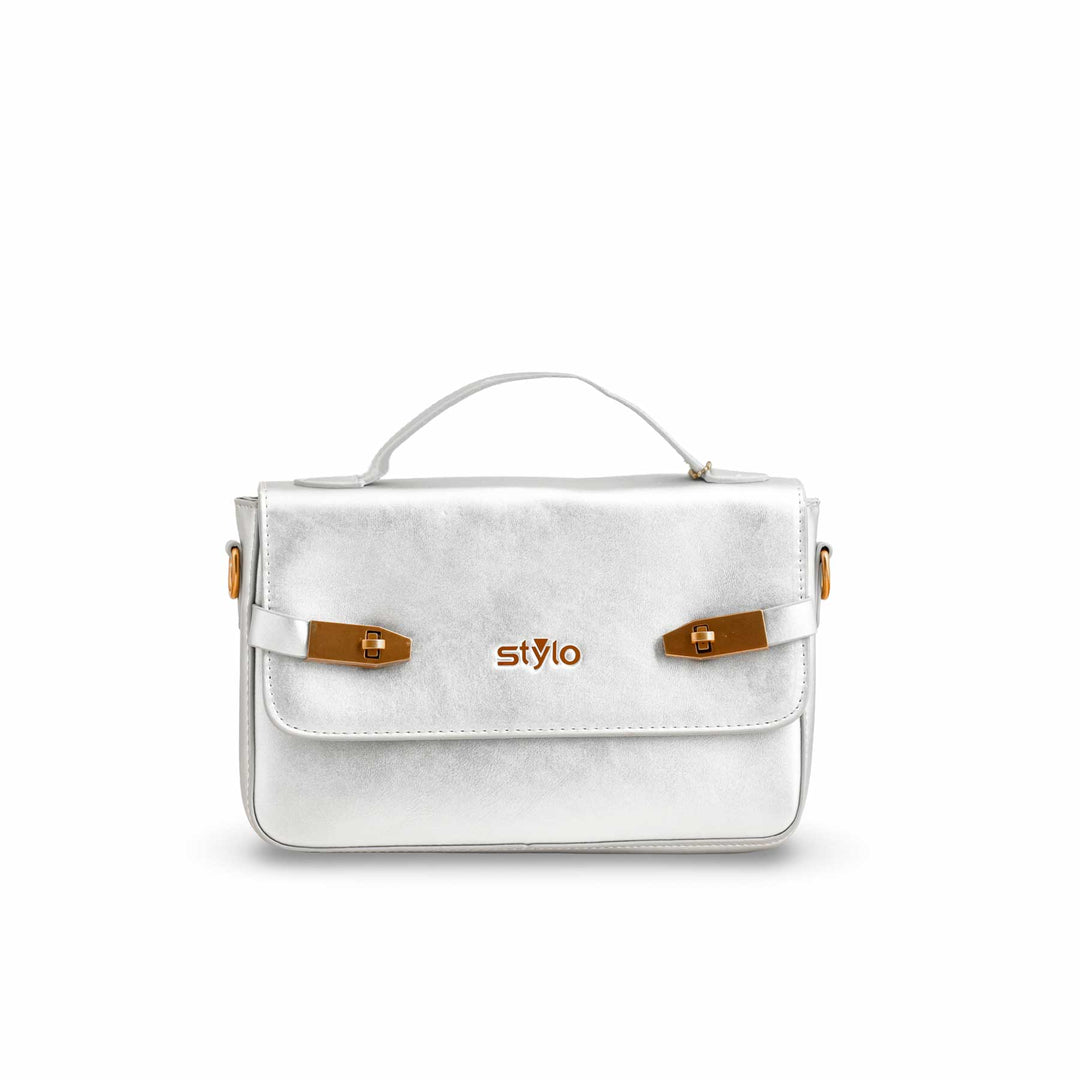 Silver Formal Shoulder Bag For Women P36142